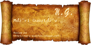 Méri Gusztáv névjegykártya