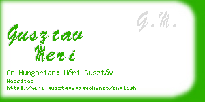 gusztav meri business card