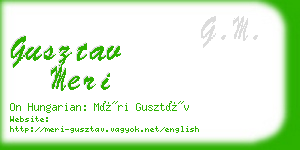 gusztav meri business card